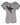 Gray t-shirt with cuffed short sleeves and a black humminbird logo on the chest. 