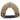 Rear view of a tan mesh trucker hat with a black adjustable snap strap on a white background.