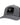 Gray cap with black mesh back panels and a black and grey embroidered patch of the humminbird logo. 