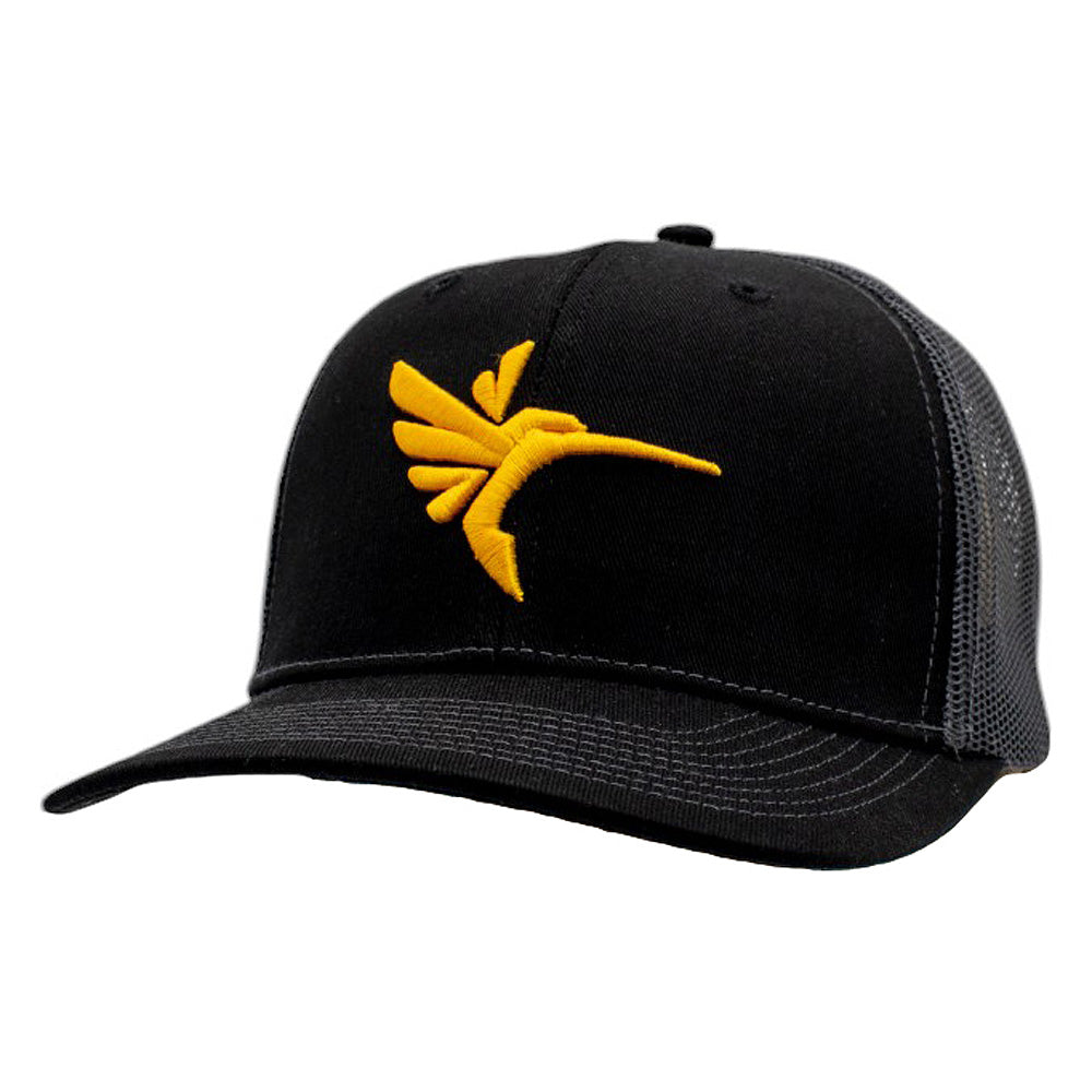 Humminbird Puff Hat - Black-Charcoal – JO Fishing Apparel