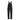 Black technical bib overalls with adjustable shoulder straps, a zippered chest pocket, and cargo-style leg pockets, shown on a plain white background.