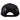 The back of a black hat. It's made of mesh and features a snapback closure.