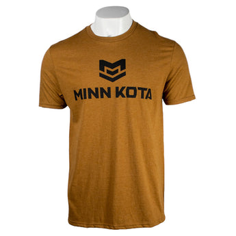 Brown t-shirt with MINN KOTA logo displayed prominently on the chest.