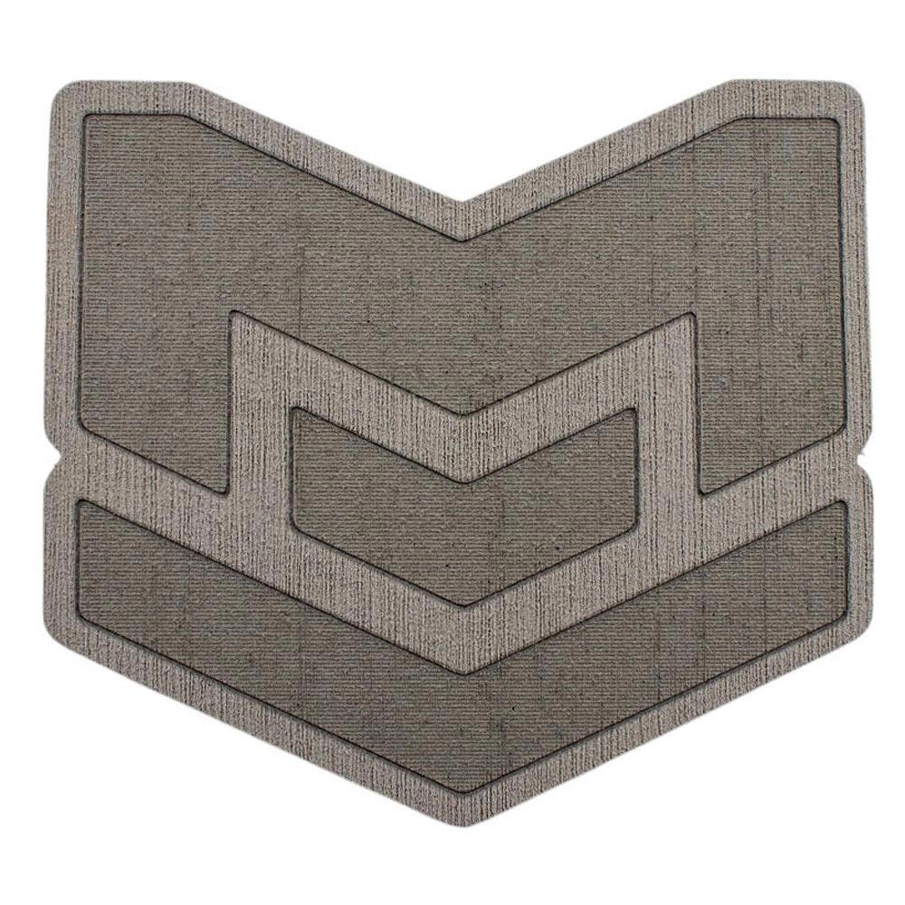 A gray Minn Kota foam decal with a textured design.