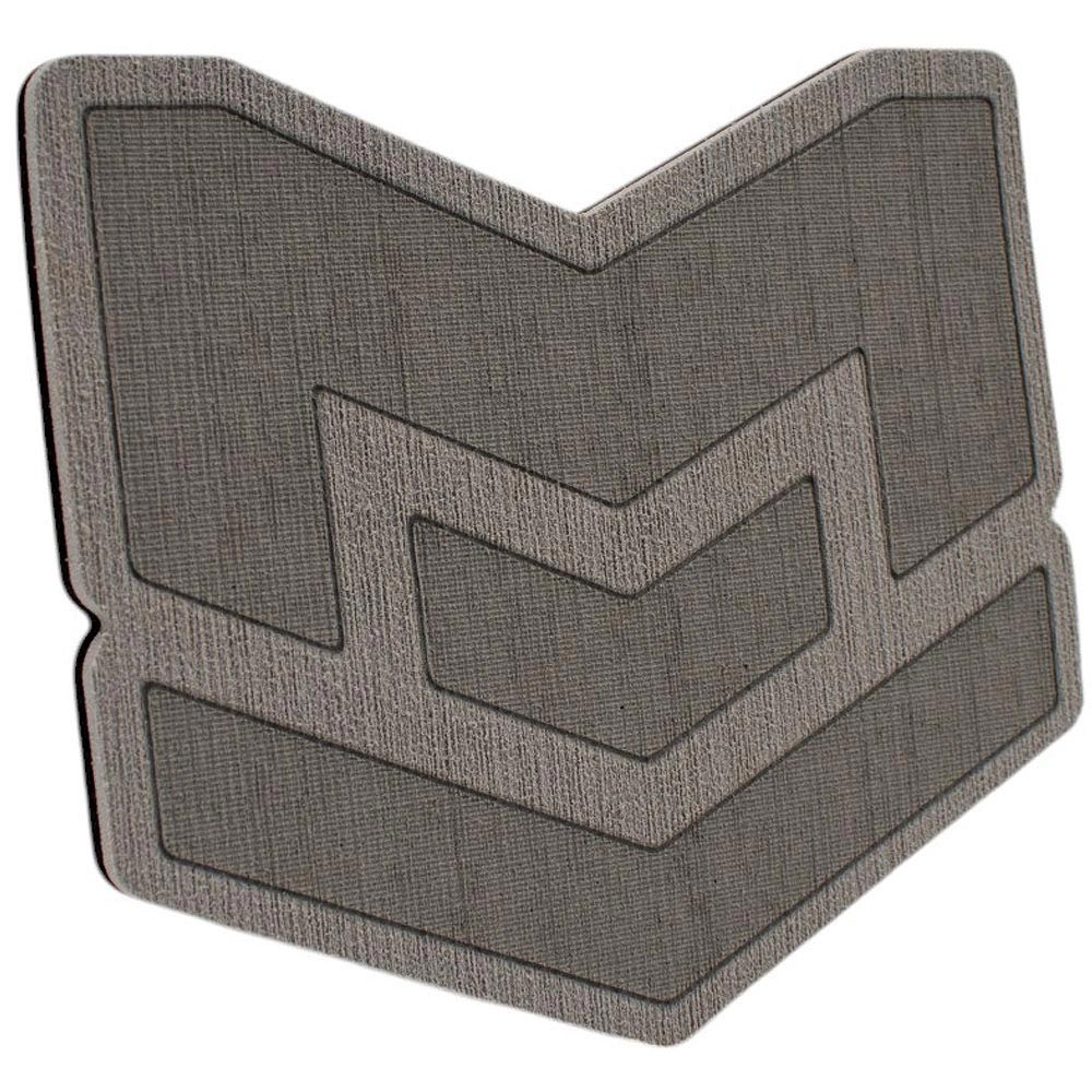 Gray minn kota foam decal with a textured design.
