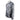 Side of a grey camouflage hoodie with a white huk logo on the chest and sleeve.