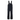 Black overalls with adjustable shoulder straps, side cargo pockets, and a small yellow and white minn kota logo on the left chest, shown against a plain white background.