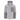 A light gray hooded fishing jacket with darker gray color blocking on the sleeves and chest, featuring a zippered chest pocket and visible Simms and Minn Kota branding on the chest.