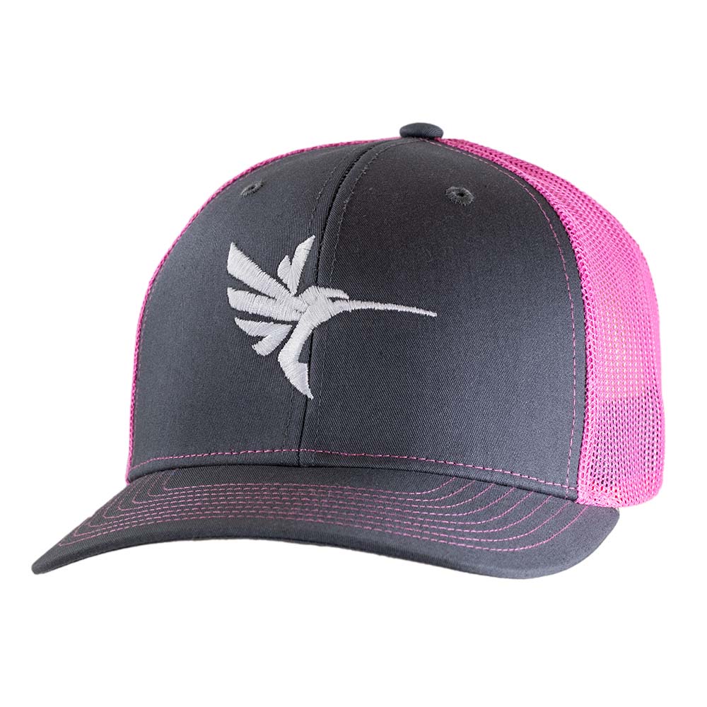 Humminbird Pacific Trucker Hat - Graphite-Pink – JO Fishing Apparel